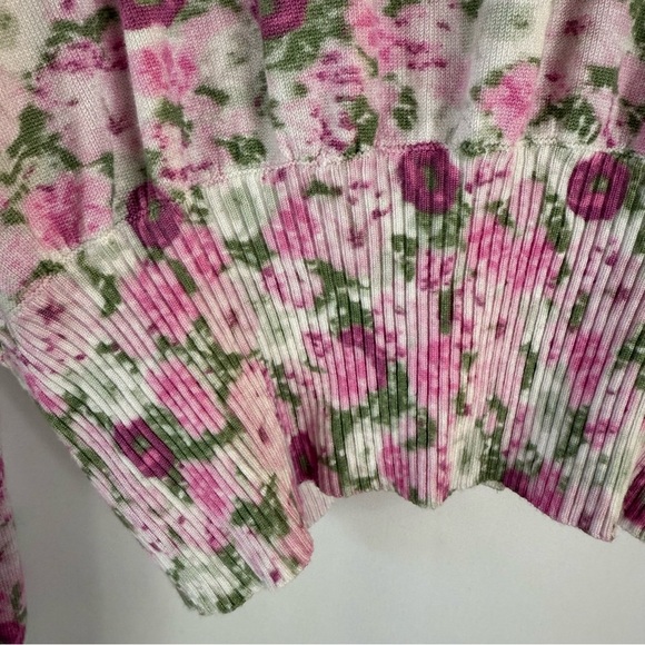 INC International Concepts Pink floral print Knit Top Size: M - Picture 15 of 16